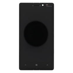 Přední kryt Nokia Lumia 730, 735 Black / černý + LCD + dotyková deska, Originál