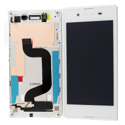 Přední kryt Sony Xperia E3 D2202, D2203, D2206 bílý + LCD + dotyková deska, Originál