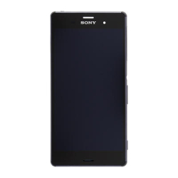 Přední kryt Sony Xperia Z3 D6603, D6653 Black / černý + LCD + dotyková deska, Originál