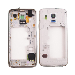 Střední kryt Samsung G800 Galaxy S5 mini Silver / stříbrný, Originál