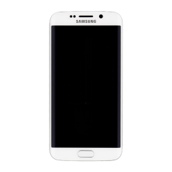 Přední kryt Samsung G925 Galaxy S6 Edge White / bílý + LCD + dot