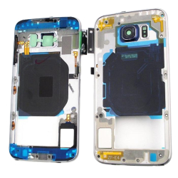 Střední kryt Samsung G920 Galaxy S6 Black / černý (Service Pack), Originál