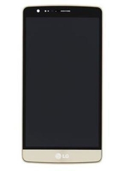 Přední kryt LG G3 S, D722 Gold / zlatý + LCD + dotyková deska, Originál