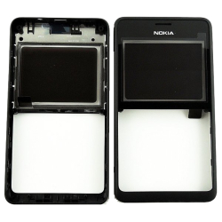 Přední kryt Nokia Asha 210 Black / černý, Originál