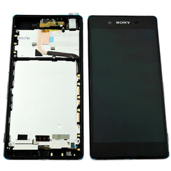 Přední kryt Sony Xperia Z3+ Dual, E6533 Black / černý + LCD + dotyková deska, Originál