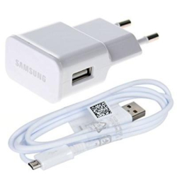 Nabíječka Samsung ETA-U90EW + ECB-DU4AWE microUSB kabel White / bílá, Originál