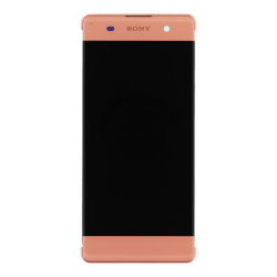 Přední kryt Sony Xperia XA, F3111 Rose Gold + LCD + dotyková deska, Originál