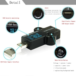 USB tester pro zjištění Voltů a Ampérů nabíjecích kabelů a nabíječek