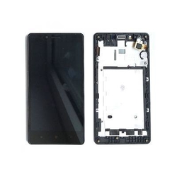 Přední kryt Xiaomi Redmi Note Black / černý + LCD + dotyková deska, Originál