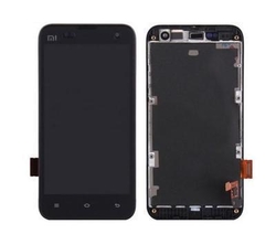 Přední kryt Xiaomi Mi2 Black / černý + LCD + dotyková deska