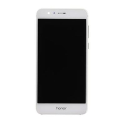 Přední kryt Honor 8 White / bílý + LCD + dotyková deska.