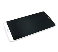Přední kryt LG G3, D855 White / bílý + LCD + dotyková deska