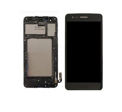 Přední kryt LG K8 2017, M200 Black / černá + LCD + dotyková deska, Originál