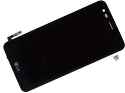 Přední kryt LG K4, M160 Black / černý + LCD + dotyková deska (Service Pack), Originál