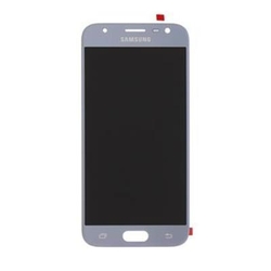 LCD Samsung J330 Galaxy J3 2017 + dotyková deska Silver Blue / stříbrná (Service Pack)