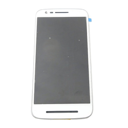 Přední kryt Lenovo Moto E3 White / bílý + LCD + dotyková deska, Originál