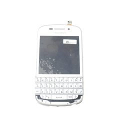 Přední kryt BlackBerry Q10 White / bílý + LCD + dotyková deska + klávesnice, Originál
