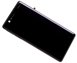 Přední kryt Nokia 3 Black / černý + LCD + dotyková deska (Service Pack), Originál