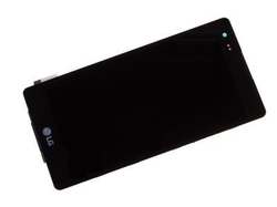 Přední kryt LG X Style, K200 Black / černý + LCD + dotyková deska (Service Pack), Originál