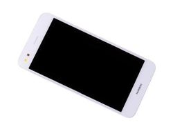 Přední kryt Huawei Y6 Pro 2017 White / bílý + LCD + dotyková deska, Originál