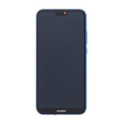 Přední kryt Huawei P20 Lite Blue / modrý + LCD + dotyková deska (Service Pack), Originál