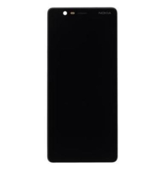 Přední kryt Nokia 5.1 Black / černý + LCD + dotyková deska (Service Pack), Originál