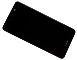 Přední kryt Huawei Y7 2017 Grey / šedý + LCD + dotyková deska (Service Pack), Originál