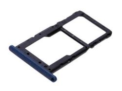 Držák SIM +microSD Alcatel 1X Dual, 5059D Navy Cyan / modrý, Originál