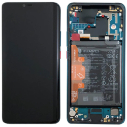 Přední kryt Huawei Mate 20 Pro Blue / modrý + LCD + dotyková deska (Service Pack)