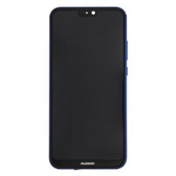 Přední kryt Huawei P20 Lite Blue / modrý + LCD + dotyková deska, Originál