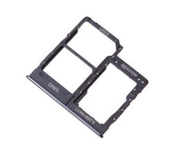 Držák SIM + microSD Samsung A405 Galaxy A40 Black / černý, Originál