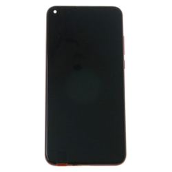 Přední kryt Huawei Honor View 20 Red / červený + LCD + dotyková deska, Originál
