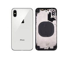 Zadní kryt Apple iPhone X White / bílý + sklíčko kamery + střed