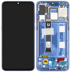 Přední kryt Xiaomi Mi 9 Blue / modrá + LCD + dotyková deska, Originál