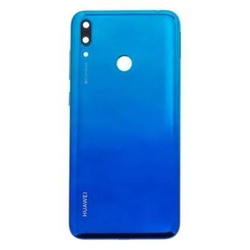 Zadní kryt Huawei Y7 2019 Aurora Blue / modrý + sklíčko kamery, Originál
