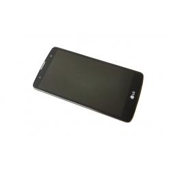Přední kryt LG Stylus 2, K535 Black / černý + LCD + dotyková deska, Originál