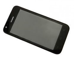 Přední kryt Huawei Ascend Y550 Black / černý + LCD + dotyková deska, Originál - SWAP