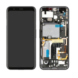 Přední kryt Google Pixel 4 Black / černý + LCD + dotyková deska, Originál