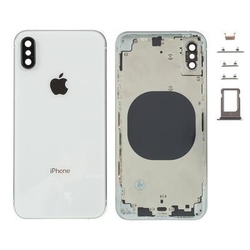 Zadní kryt Apple iPhone XS White / bílý + sklíčko kamery + střed