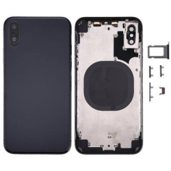 Zadní kryt Apple iPhone XS Max Black / černý + sklíčko kamery + střed