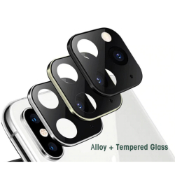 Krytka kamery Apple iPhone 11 Black / černá + sklíčko, Originál