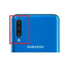 Krytka kamery Samsung A705 Galaxy A70 Blue / modré + sklíčko, Originál