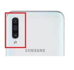 Krytka kamery Samsung A705 Galaxy A70 Silver / stříbrné + sklíčko, Originál