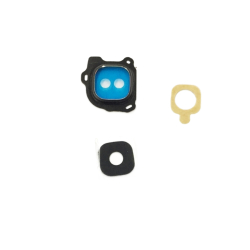 Krytka kamery Samsung J600 Galaxy J6 2018 Black / černé + sklíčko, Originál