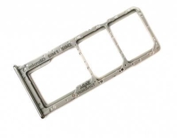 Držák SIM + microSD Samsung A715 Galaxy A71 Silver / stříbrný (S