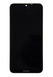 Přední kryt Huawei Y7 2019 4+64GB Black / černý + LCD + dotyková deska, Originál
