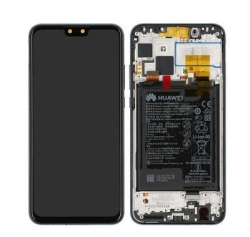 Přední kryt Huawei Y9 2019 Black / černý + LCD + dotyková deska, Originál