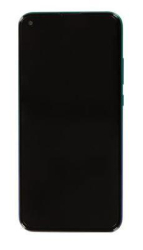 Přední kryt Huawei P40 Lite E Aurora Blue / modrý + LCD + dotyková deska, Originál
