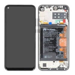 Přední kryt Huawei P40 Lite E Midnight Black / černý + LCD + dot