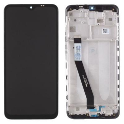 Přední kryt Xiaomi Redmi 9 Carbon Grey / šedý + LCD + dotyková deska, Originál